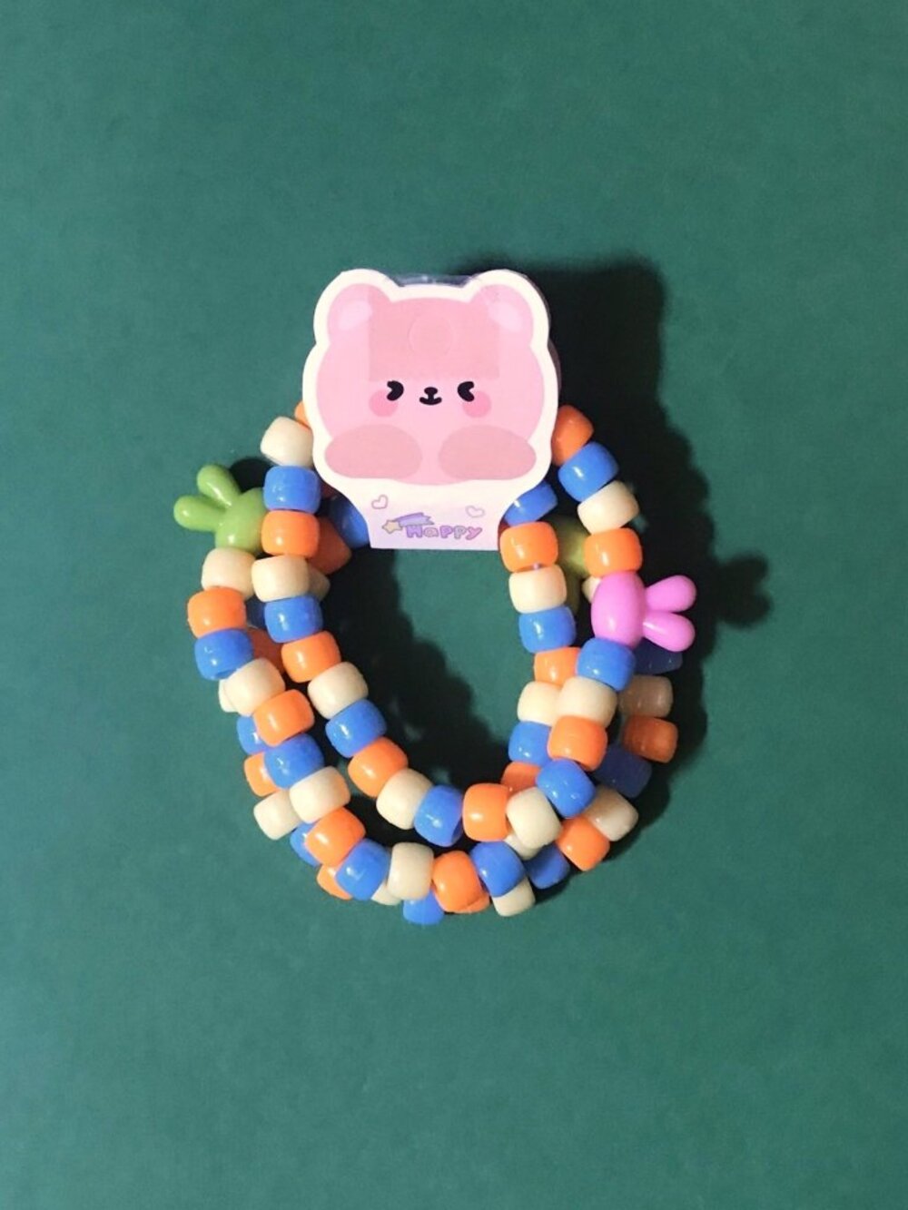 Bunny Trails- Set of 3 Colorful Handmade Beaded Bracelets - Stackable Jewelry